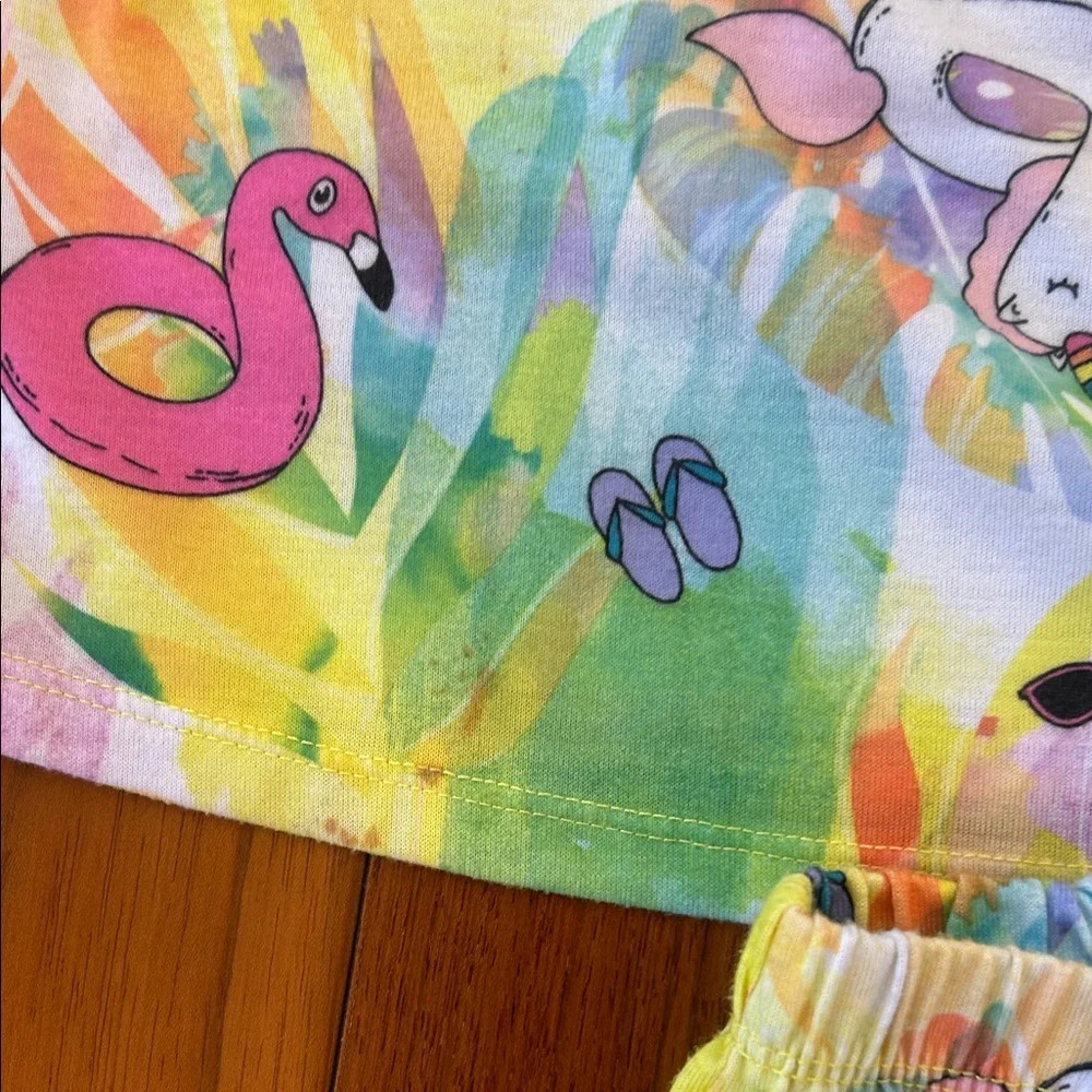 Cat & Jack Flamingo and Sunburst Tank Top and Shorts Set - Picture 3 of 16